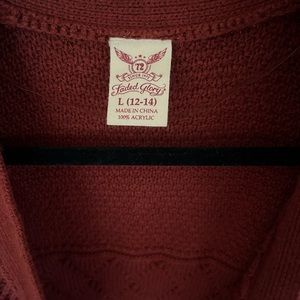 Faded Glory rusty colored cardigan